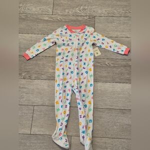 Brand New George 100% Cotton Colorful Alphabet Kids One Piece Footie Pajamas